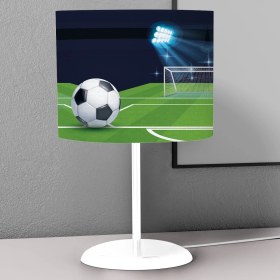 Resim instababyrooms Futbol Topu Desenli Çocuk Odası Dijital Baskılı Çocuk Odası Masaüstü Abajur Avize 