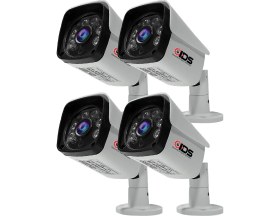 Resim Ids 5mp Lensli Gece Görüşlü 1080P Fullhd Ahd Güvenlik Kamerası Su Geçirmez 4 Adet Tüm Mekanlar İçin 