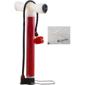 Resim Kırgıl 32 Cm Çok Amaçlı Metal Gövde El Pompası 1 Ad Renkli Koyu Kırmızı 