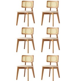 Resim Kuzey Sandalye Ahşap Gürgen 6 Lı Set Cafe,restaurant,mutfak,salon,yemek Odası Sandalyesi Naturel 