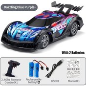 Resim Araba Rc Oyuncak 2.4g Sürüklenme Yarış Uzaktan Kumanda Araba Yüksek Hız Off Blue 2battery 1704v 