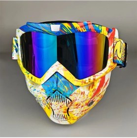 Resim Willowhaven E Tam Yüz Motor Maskesi Ayarlanabilir Siperlik Uv Koruma Rüzgar Geçirmez Kamuflaj Tasarım 