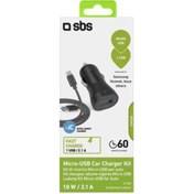 Resim SBS 37355 Tecrkıtmıc21afast Mini Araç Içi Çakmaklığa Takılan Usb Qc 3.0 Sertfikalı + Type-c Şarj Ve 