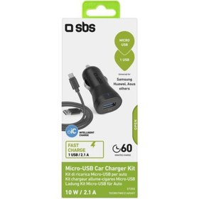 Resim SBS 37355 Tecrkıtmıc21afast Mini Araç Içi Çakmaklığa Takılan Usb Qc 3.0 Sertfikalı + Type-c Şarj Ve 