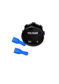 Resim 12v 24v Dijital Voltmetre 28mm Mini Yuvarlak 6-32varası 