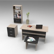 Resim Robinhome Robin Home Verona Abcd Ofis Büro Masa Takımı Meşe-Siyah 