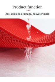 Resim Blue Home Banyo Duş Havuz- Z Mat Petek Kaydırmaz Pvc Paspas KIRMIZI / Eni : 90cm. 