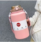 Resim Oldfriend Pembe 67.63oz Paslanmaz Çelik Termal Sürahi Taşınabilir Spor Matarası 