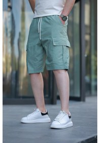 Resim Madmext Yeşil Kargo Cepli Erkek Şort E6571 Yeşil 