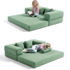 Resim foamly 140x70 cm Modüler Çocuk Koltuğu - Fonksiyonel Oyun Minderi ve Kanepe Tamamen Sünger 