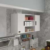 Resim Kenzlife hazır mutfak honnor32 byz 060*120*32 mutfak banyo dolabı kapaklı raflı 