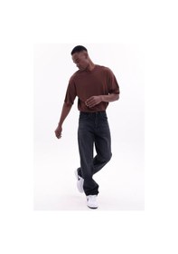 Resim Freemen Erkek Baggy Bol Kesim Kot Pantolon Koyu Siyah 