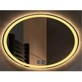 Resim Global Led Mirror 40X60 cm Dokunmatik Tuşlu Buğu Yapmayan Ledli Elips Banyo Aynası 