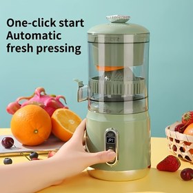 Resim Yeni Portakal Sıkacağı ile Pulp Ayracı, Taşınabilir Çok Fonksiyonlu Elektrikli Küçük Meyve Sıkacağı, 3 Hız Ayarı, Dijital Ekran, USB Şarj ile Portakal, Limon ve Sitrus Meyvelerinin Verimli Çıkarılması İçin Uygun, Ev, Okul, Yurt, Mutfak, Restoran, Elektrikli Çok Fonksiyonlu 