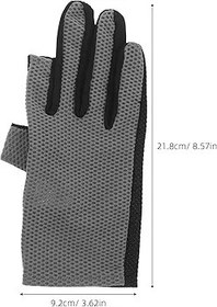 Resim Anneome Nefes Alabilir Mesh Kaymaz Açık Spor Eldivenleri Bisiklet Motosiklet Yürüyüş İçin Uv Koruyucu Hafif Eldivenler 