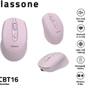 Resim Classone CBT16 Bluetooth 2.4 Ghz Şarj Edilebilir Kablosuz Mouse Pembe 