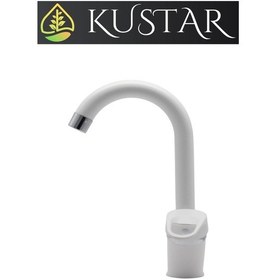 Resim Kustar Cambridge Mix Aç Kapa Banyo Lavabo Bataryası Beyaz 