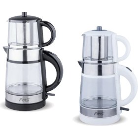 Resim Fms Alaçatı Elektrikli Cam Çaycı Siyah 