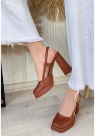 Resim Mety Taba Cilt Topuklu Ayakkabı Taba 