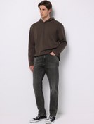 Resim Loose Tapered Fit Erkek Siyah Jean Pantolon Colin's