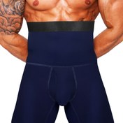 Resim 1 adet Erkek Sıkıştırma Şekillendirici, Yüksek Bel Kar Kontrolü Zayıflatıcı Bodysuit Uzun Bacak İç Çamaşırı 