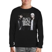 Resim Bad Meets Evil Siyah Çocuk Sweatshirt 