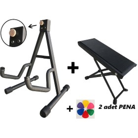 Resim Gitar Standı Sehpası + Gitar Ayak Sehpası 