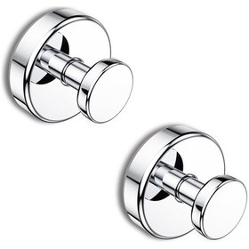 Resim Yaleker Banyo İçin Krom Vakumlu Askı - 6.8kg Taşıma Kapasiteli, 2'li Paket Gümüş 