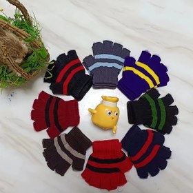 Resim Soğuk ve Rüzgar Geçirmez Sıcak Parmaksız Örgü Eldivenler, 3-7 Yaş Arası Erkek ve Kızlar İçin, Sonbahar ve Kışta Anaokulu İlkokul Öğrencileri İçin Basit Elastik Eldivenler 