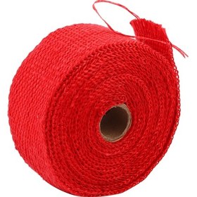 Resim Youmex Araç Ve Motosiklet Boruları İçin Cam Fiber Isı Yalıtım Sarmal Bant, 1800 F Isı Dayanımı, 5m Uzunluk, Kırmızı 
