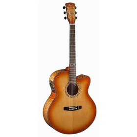 Resim Cort CJ7X LVB Elektro Akustik Gitar | Jumbo Cutaway - Light Vintage Burst 