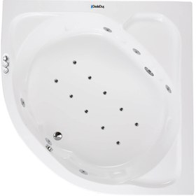 Resim Renkli Oturmalı Küvet | Jakuzi | Üsküdar | Sanacryl - 160x160 / Beyaz / 1 Kişilik 