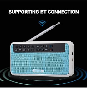 Resim Mufunye Rolton E500 Yeşil Multifonksiyonlu Bluetooth Hoparlör: Radyo, El Feneri, Arama, Tf Kart, Kayıt Ve Led Ekran 