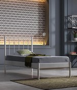 Resim Unimet Falez-st Tek Kişilik Metal Karyola-beyaz (YÜKSEK BAŞLIKLI) (AHŞAP LATALI) 