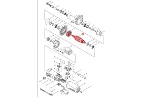 Resim Makita GD0810C Endüvi Rotor Kollektör Ürün Kodu 515214-3 