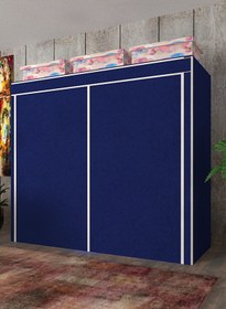 Resim CimriKese Geniş Hacimli Çift Askılı Bez Dolap Lacivert Bezdolap 