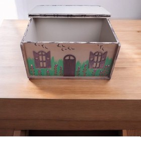 Resim El Boyaması Ahşap Ekmeklik Çok renkli 