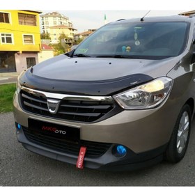 Resim MKG Dacia Lodgy 2012 - 2020 Ön Kaput Koruyucu Rüzgarlığı Piano Black 3.2 Mm Kalın Plastik 