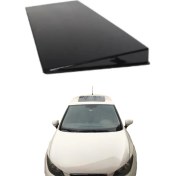 Resim Parlak Siyah Yalancı Çakma Sahte Sunroof Tavan Rüzgarlığı Arkası Kapalı 