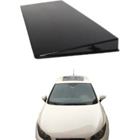 Resim Parlak Siyah Yalancı Çakma Sahte Sunroof Tavan Rüzgarlığı Arkası Kapalı 