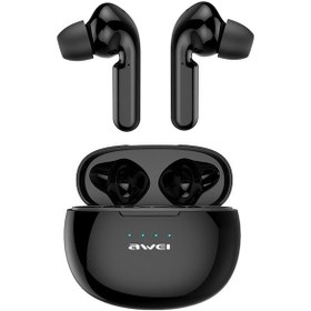Resim Rogfer Awei T15 Tws Bluetooth V5.0 Ture Kablosuz Spor Kulaklık Ve Şarj Kutusu Siyah - Black 