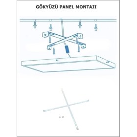 Resim Gökyüzü Panel Genç Odası LED Avize Rock Star Lamba 60W Yüksek Homojen Aydınlatma 60X60 Modern Avize 