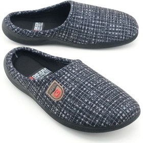 Resim Gezer Erkek Kışlık Pu Rahat Taban Ev Bahçe Gondol Terlik Siyah 