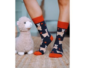 Resim Jiggle Wiggles Lama Desenli Çorap 
