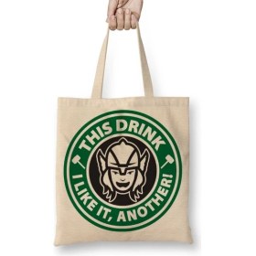 Resim Baskı Dükkanı Thor This Drink I Like It Another Bez Çanta Uzun Saplı 