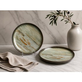 Resim 6 Lı 27 Cm Düz Tabak / Yemek Tabağı / Ana Yemek Tabağı / Servis Tabağı / Sunum Tabağı Madera Mint Go Diğer 