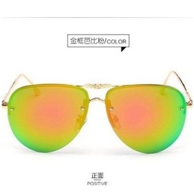 Resim Agoodshop Aoron A309 Moda Polarize Güneş Gözlüğü, Yarım Çerçeve Bayan Anti Uv Güneş Gözlüğü, Tren Altın 