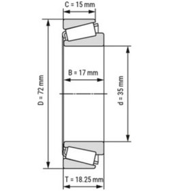 Resim 30207 Konik Makarali Rulman 35 x 72 x 17 242336427 