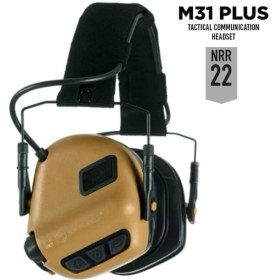 Resim Opsmen Earmor M31 Plus Elektronik Atış Kulaklığı Kulak Koruma (Cayote Brown) Kahverengi 