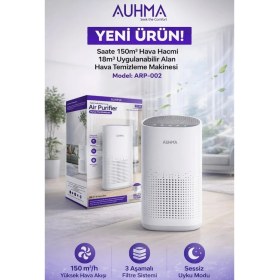 Resim Auhma ARP-002 Hava Temizleyici - 3 Aşamalı Filtre Sistemi, 18M² Etki Alanı, Gece Modu & Sessiz Çalışma 